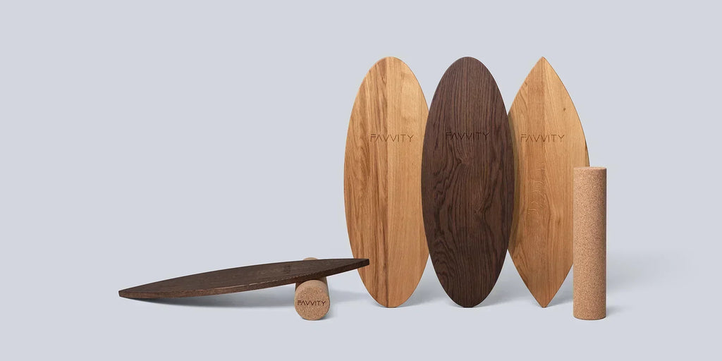 Balance Boards aus Eichenholz