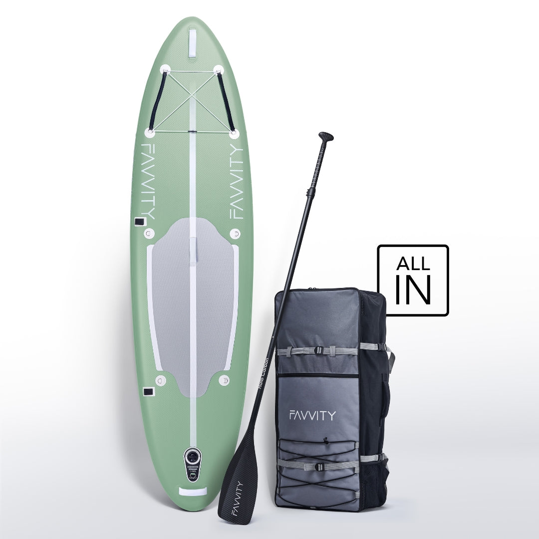 SUP Board Allrounder Comfort - Salbeigrün - Stand Up Paddling Board