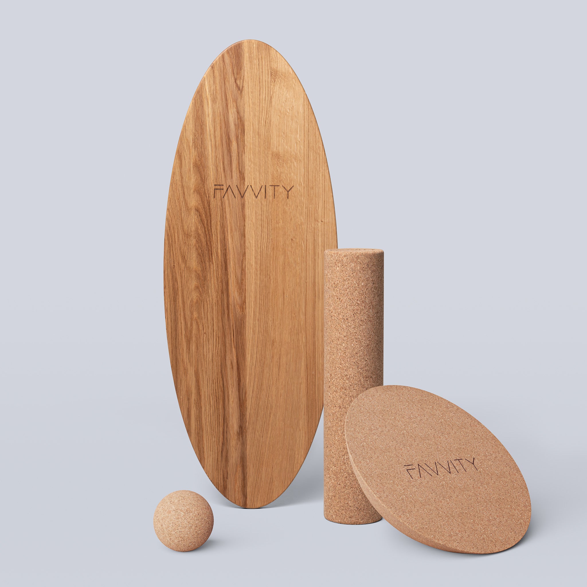 Balance Board aus Eichenholz