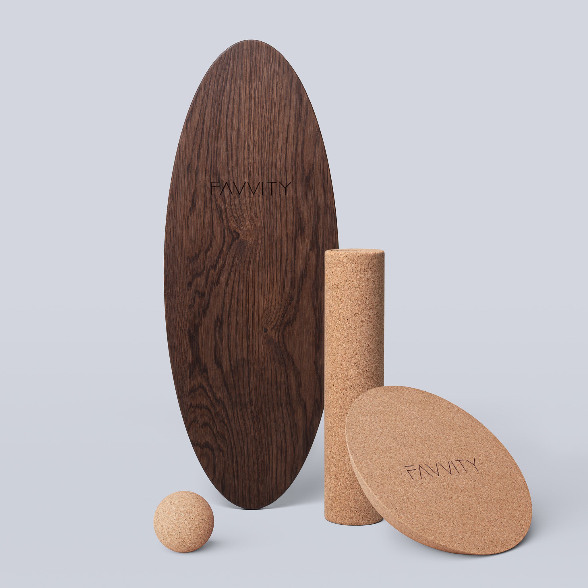 Balance Board aus Eichenholz