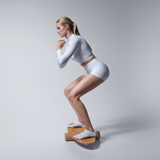 Balance Board Set aus Eichenholz